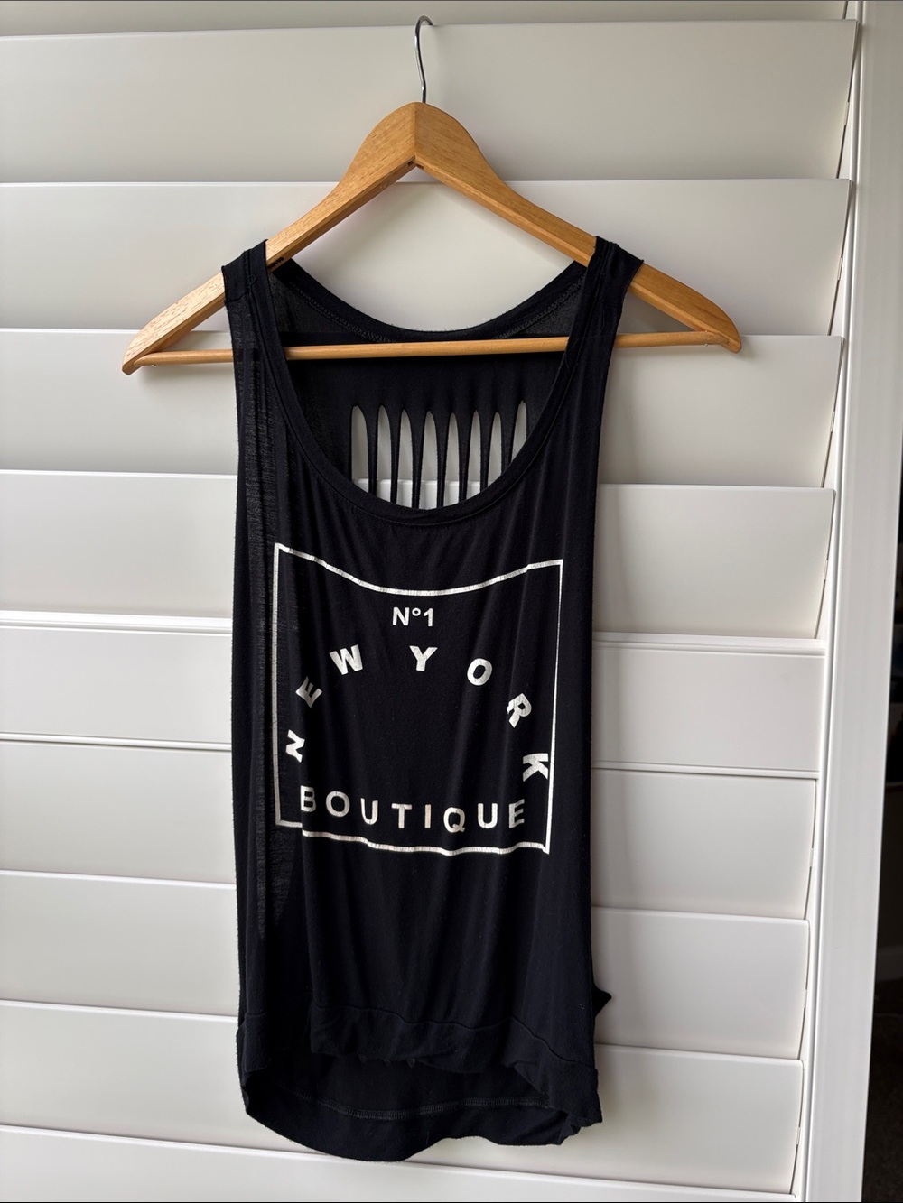 Black Graphic Tank Top - New York Boutique Print